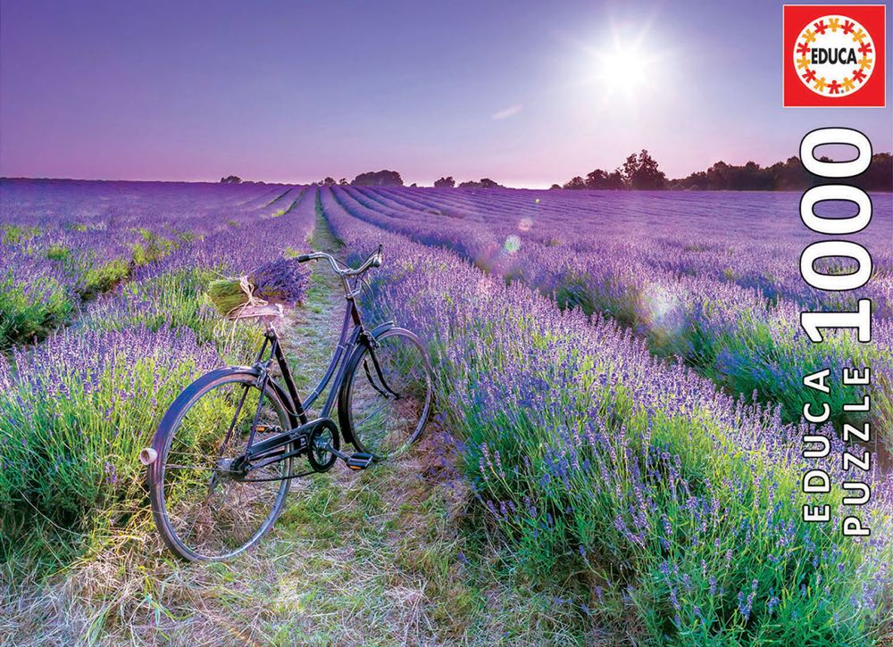 Cycling in the Lavender Field - Educa puzzle collectible - Main Image 2