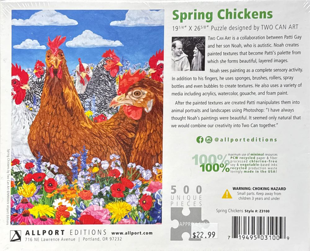 Spring Chickens - Allport Editions puzzle collectible [Barcode 719495031009] - Main Image 2