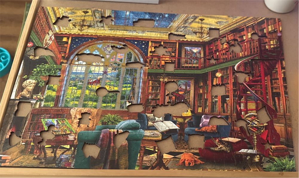 Wentworth Country Library - Wentworth Wooden Jigsaw Company puzzle collectible [Barcode 6050265409470] - Main Image 2