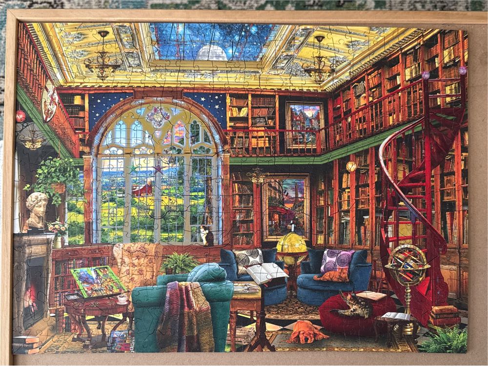 Wentworth Country Library - Wentworth Wooden Jigsaw Company puzzle collectible [Barcode 6050265409470] - Main Image 4