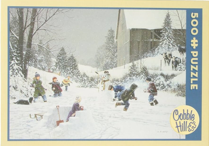 Snowball Fight - Cobble Hill puzzle collectible [Barcode 625012520751] - Main Image 2