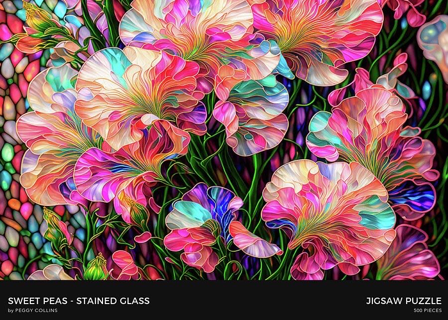 Sweet Peas - Fine Art America puzzle collectible - Main Image 2