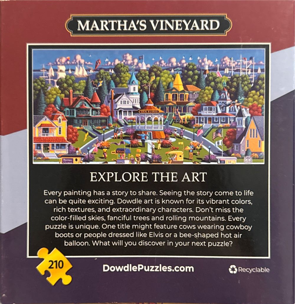 Martha’s Vineyard - Dowdle puzzle collectible [Barcode 671095902250] - Main Image 2