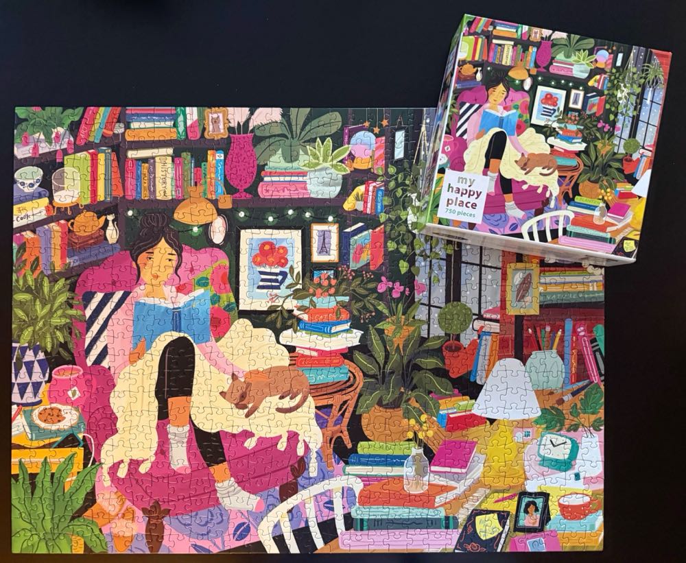 My Happy Place : Reading Nook*^ - RoseArt puzzle collectible [Barcode 4895145440196] - Main Image 3