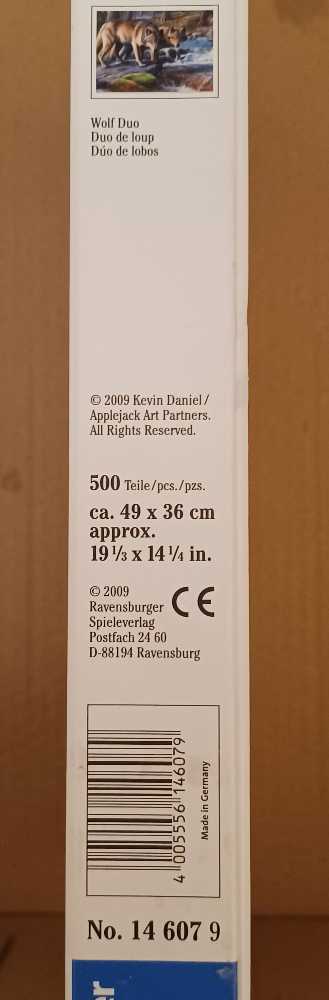 Wolf Duo Ravensburger 500 Pieces 2009  puzzle collectible - Main Image 2