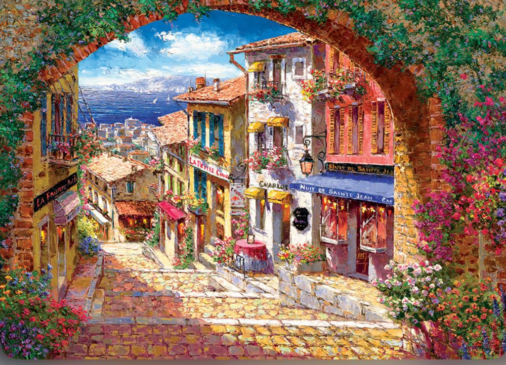 Archway to Cagne - Cobble Hill puzzle collectible [Barcode 625012450843] - Main Image 2