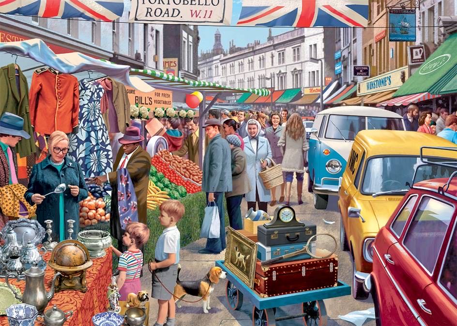 Portobello Road Market - Falcon de luxe puzzle collectible [Barcode 8715600243413] - Main Image 2