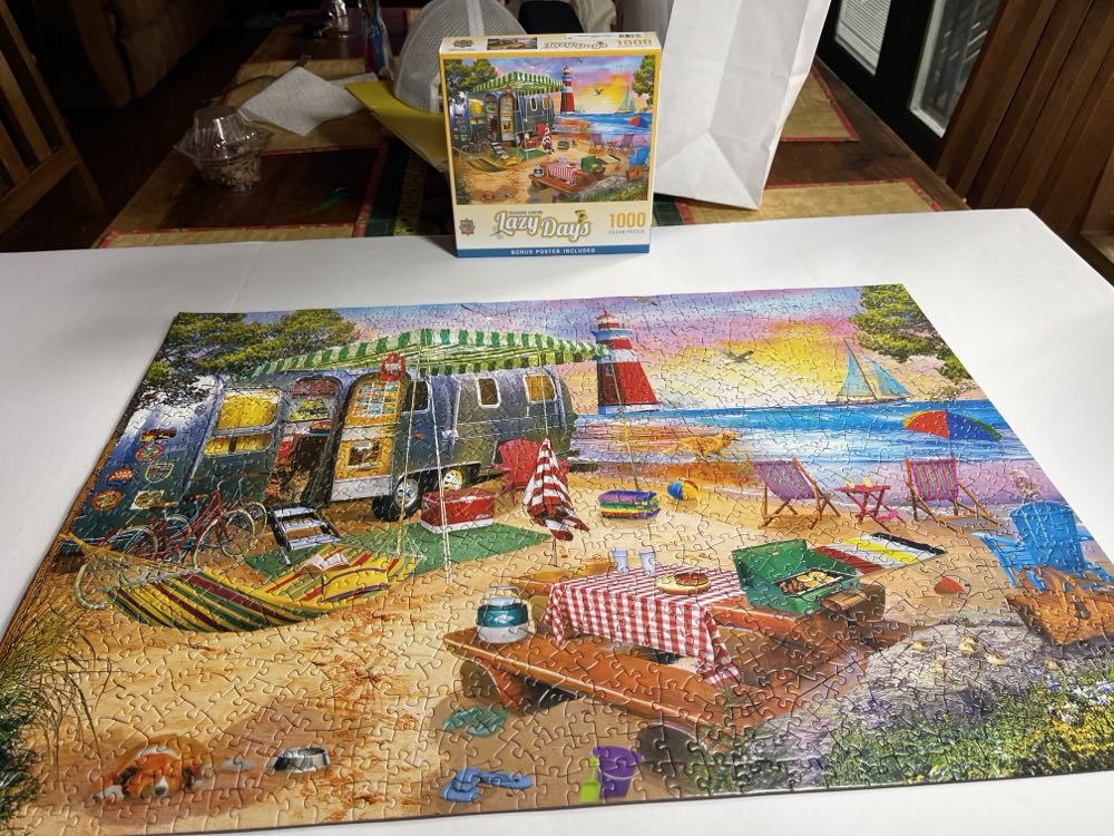 Oceanside Camping - Masterpieces, Inc. puzzle collectible [Barcode 705988627316] - Main Image 2
