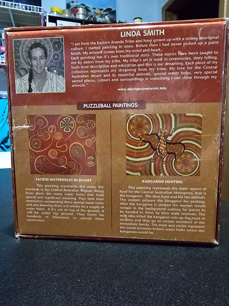 Kangaroo Hunting & Sacred Waterholes In The Desert - Blue Opal puzzle collectible - Main Image 2