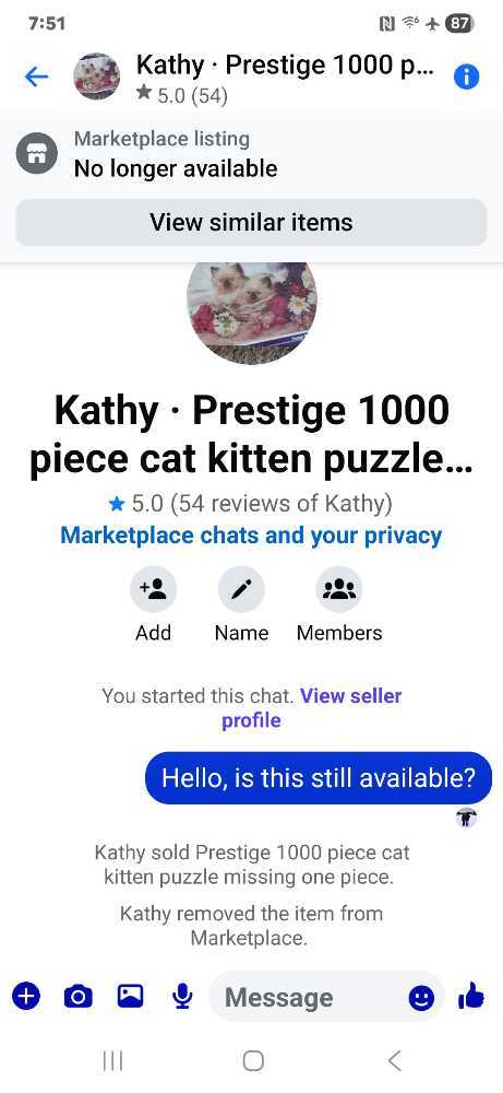 Floral & Feline - Rose Art puzzle collectible [Barcode 072348090005] - Main Image 3