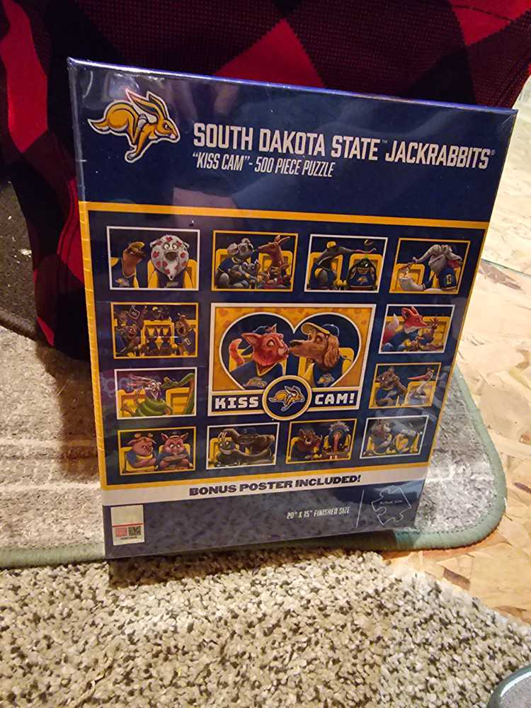 Jackrabbits Kiss Cam  - Collegiate Licensed Properties Association puzzle collectible [Barcode 840364620601] - Main Image 2