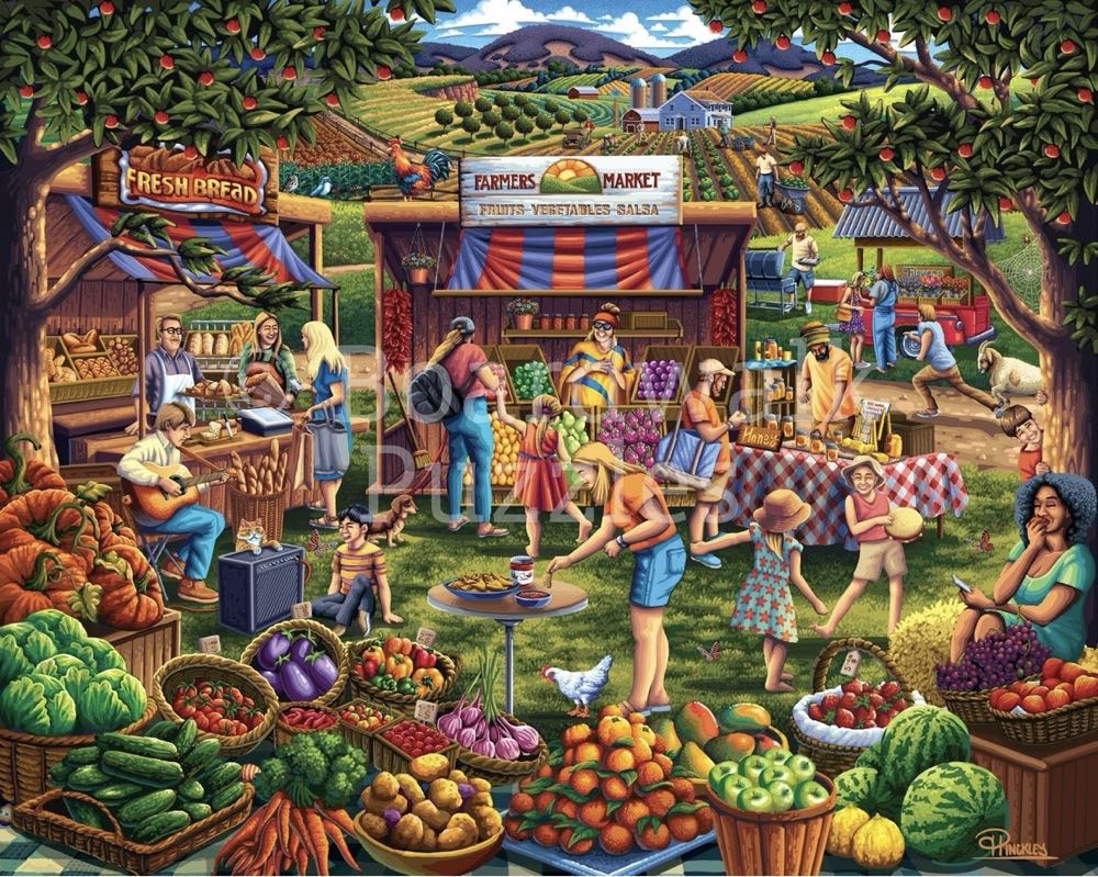 Farmers Market - Boardwalk Puzzle Company puzzle collectible [Barcode 671095905497] - Main Image 2