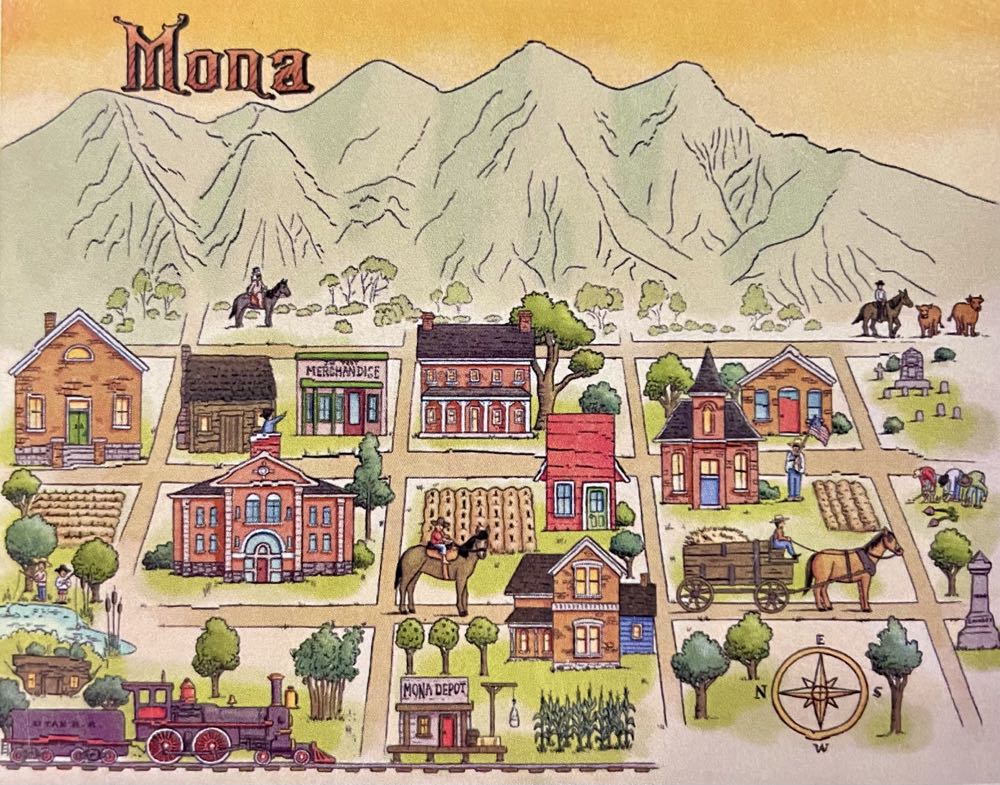 Old Mona Town - Dowdle Folk Art puzzle collectible [Barcode 671095930000] - Main Image 2