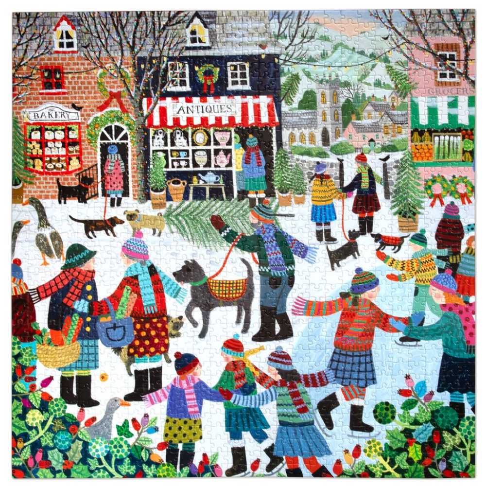 Christmas In The Square - Eeboo puzzle collectible [Barcode 689196517211] - Main Image 2