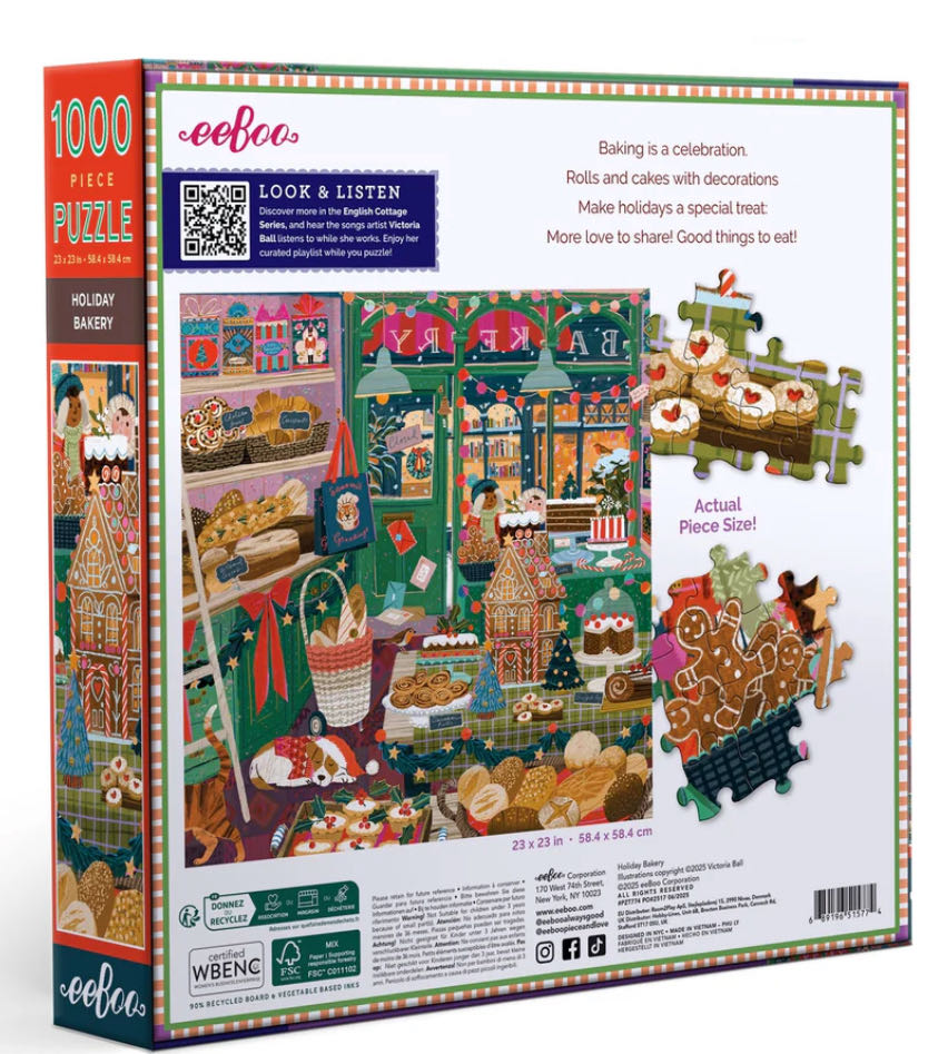 Holiday Bakery - eeBoo Puzzles puzzle collectible [Barcode 689196515774] - Main Image 2
