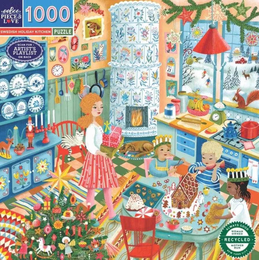Swedish Holiday Kitchen - Eeboo puzzle collectible [Barcode 689196515750] - Main Image 2