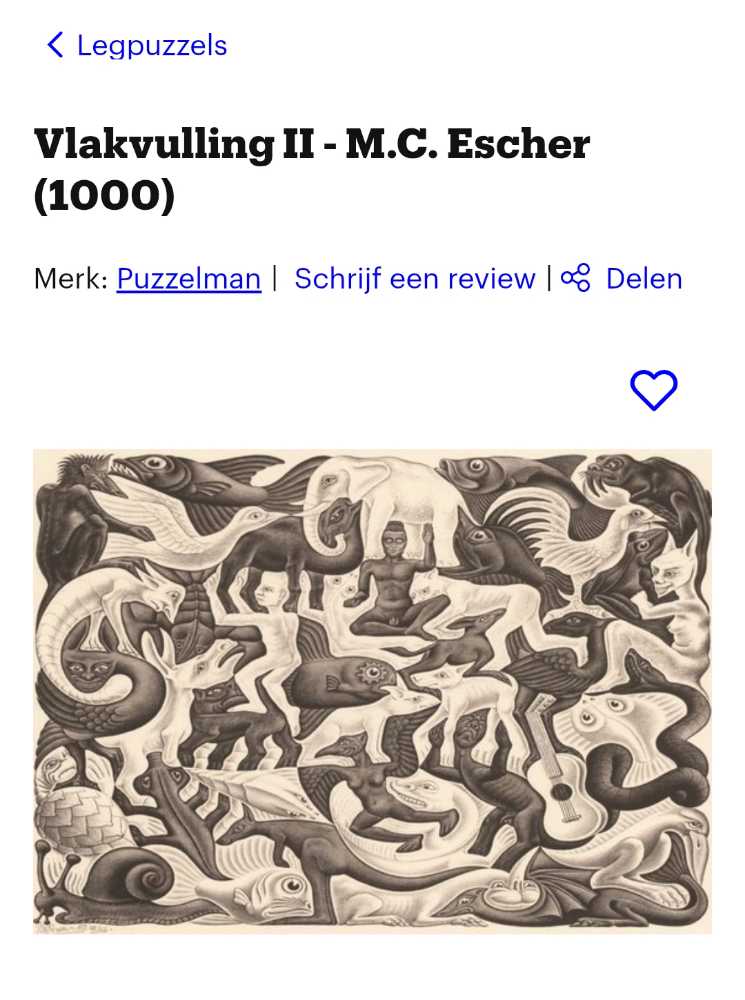 Escher. Vlakvulling 2 - Jumbo puzzle collectible - Main Image 2