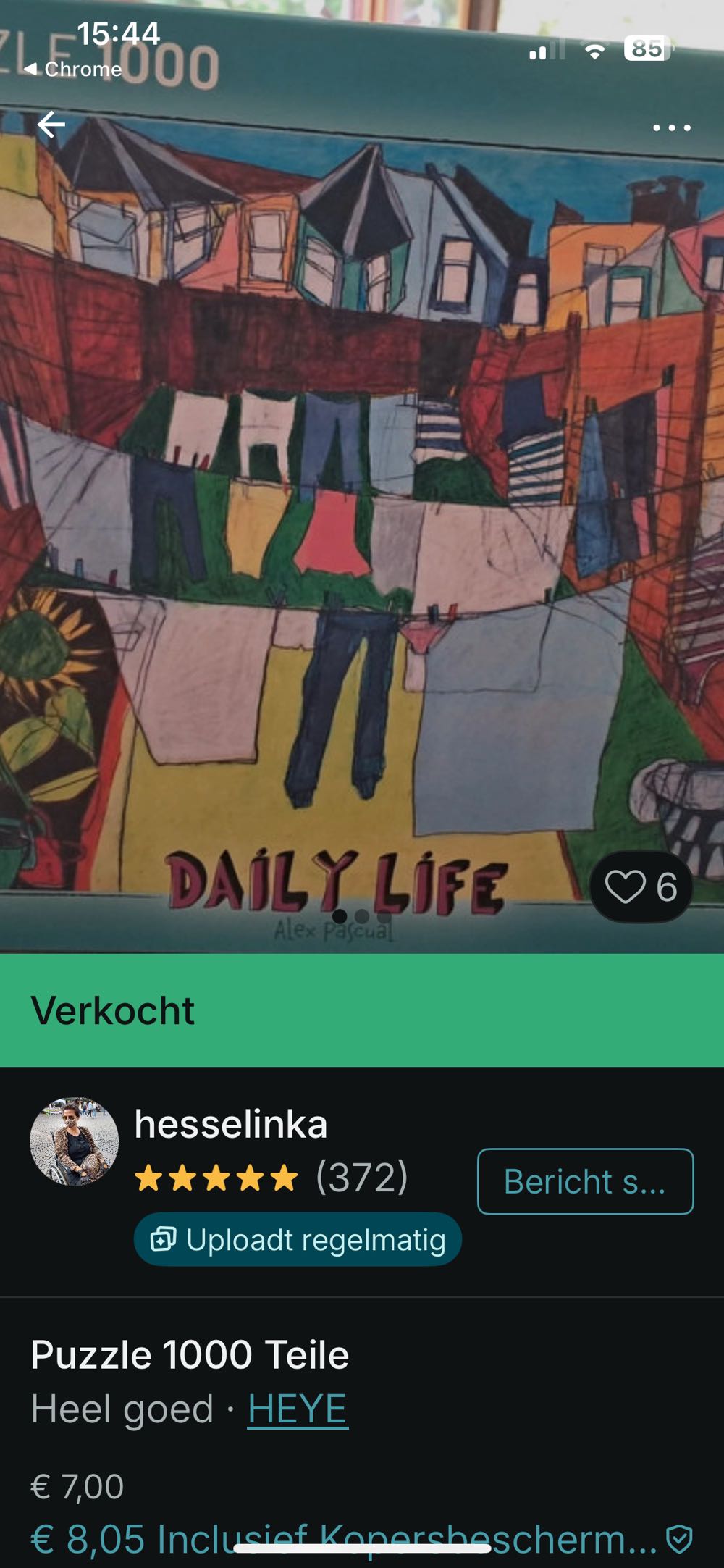 Daily Life: In The Courtyard - HEYE puzzle collectible [Barcode 4001689300708] - Main Image 4