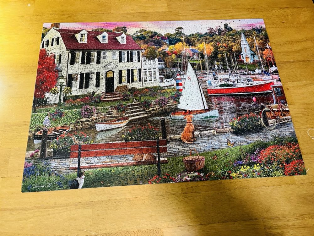 Red Boat White House - Ceaco puzzle collectible [Barcode 021081332750] - Main Image 2