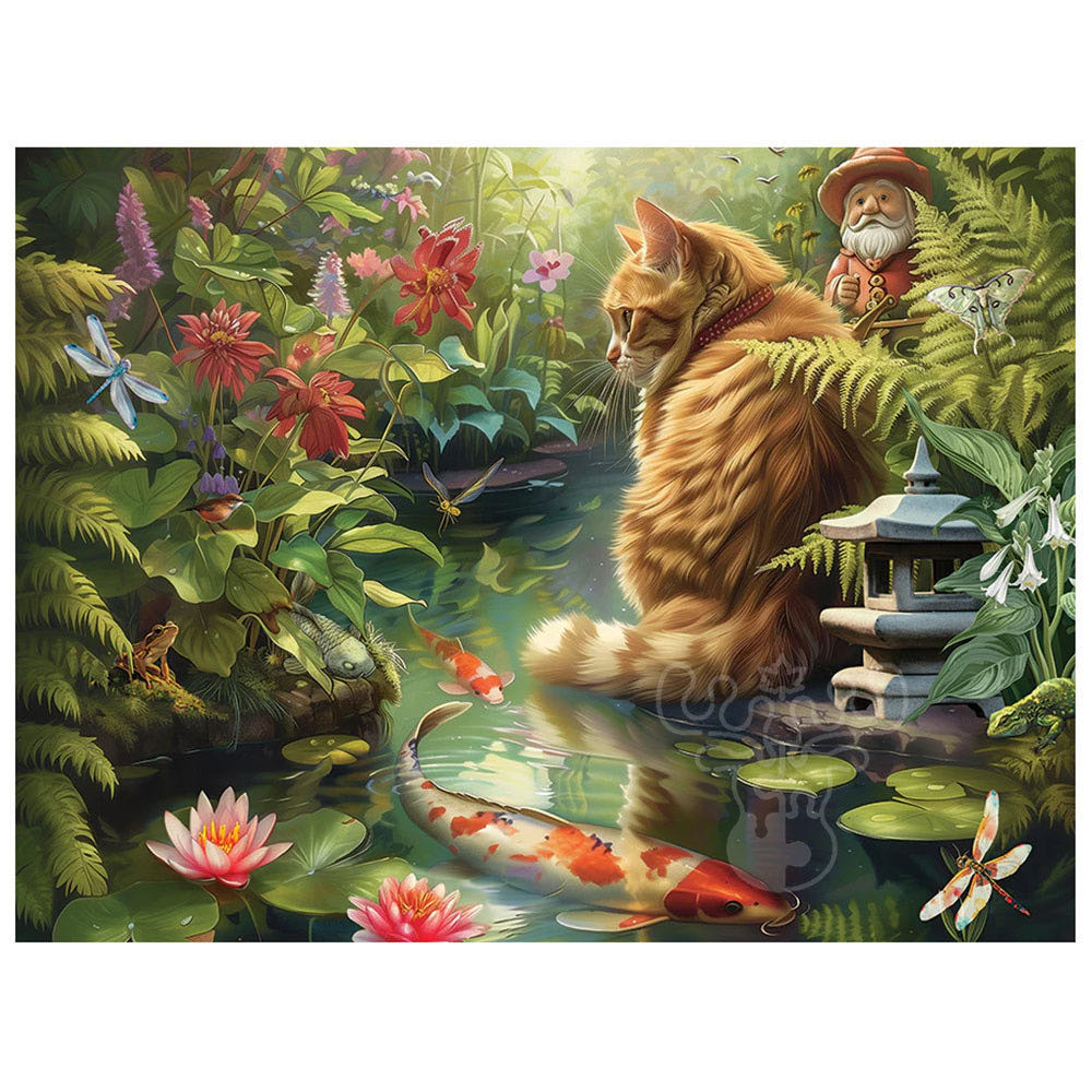 Koi Cat - Cobble Hill puzzle collectible [Barcode 625012480307] - Main Image 2