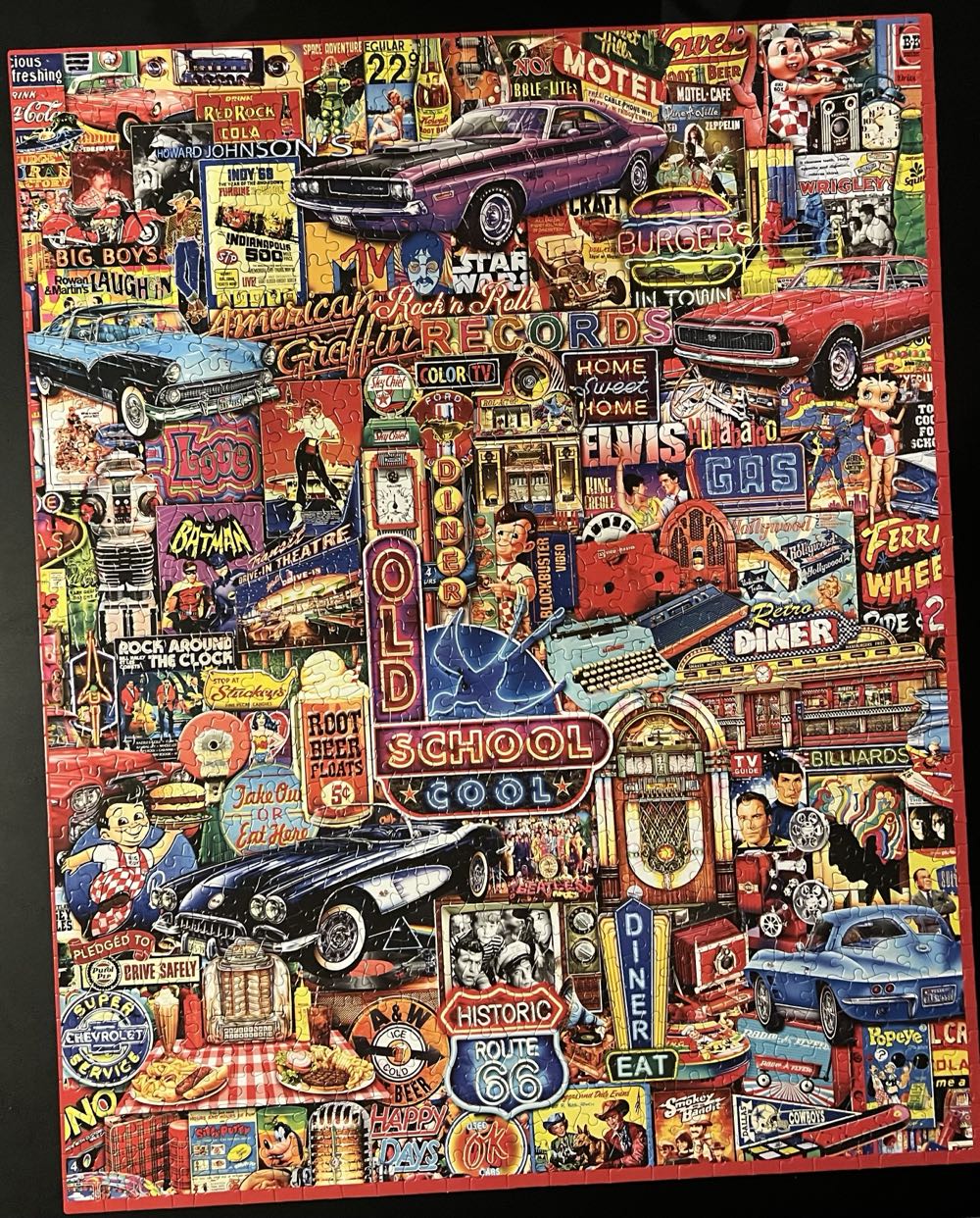 Old School Cool - White Mountain Puzzles puzzle collectible [Barcode 724819269198] - Main Image 2