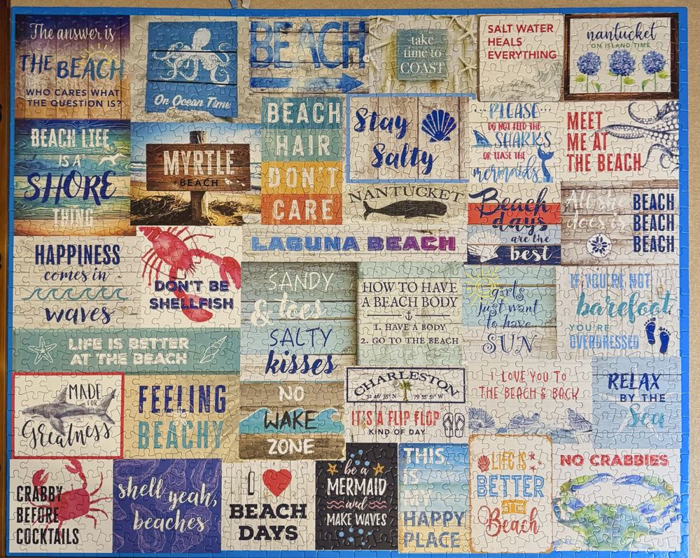 I Love The Beach- From Cheryl - White Mountain puzzle collectible [Barcode 724819269129] - Main Image 2