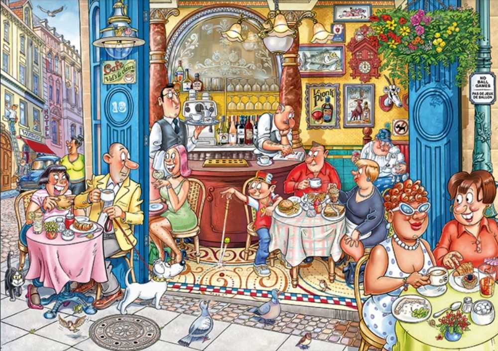 Wasgij Mystery #18 Grabbing A Quick Bite! - Jumbo puzzle collectible [Barcode 8721017600459] - Main Image 2