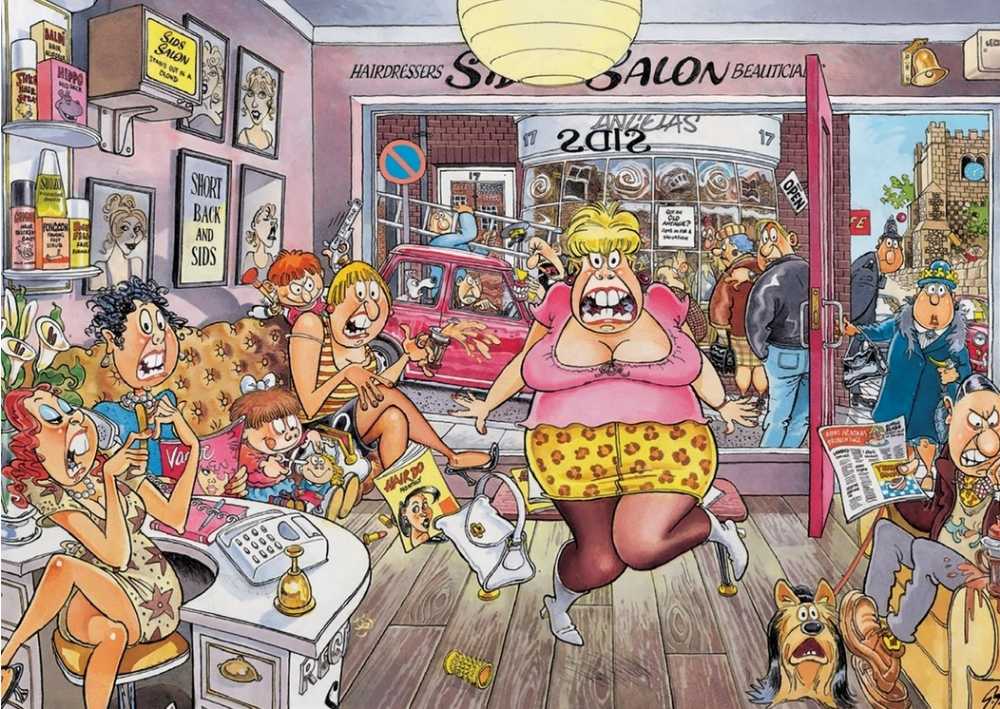 Wasgij Original #11 Beauty Salon! - Jumbo puzzle collectible [Barcode 8721017601487] - Main Image 2