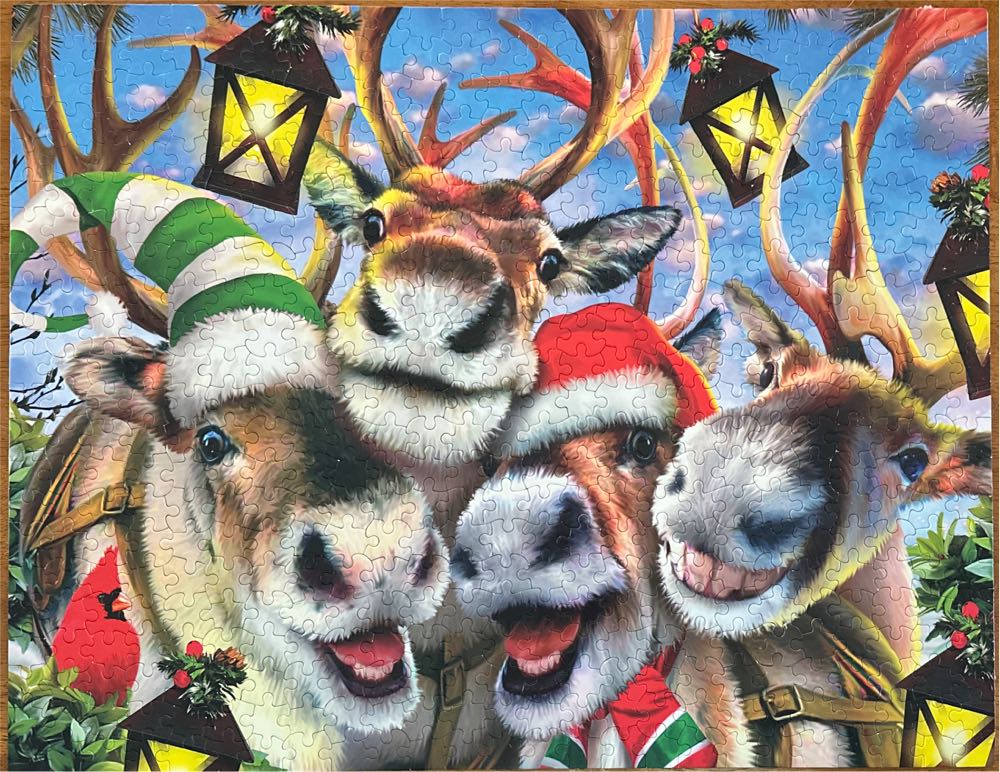 Reindeer Selfies Jenn - Ceaco puzzle collectible [Barcode 021081231909] - Main Image 2