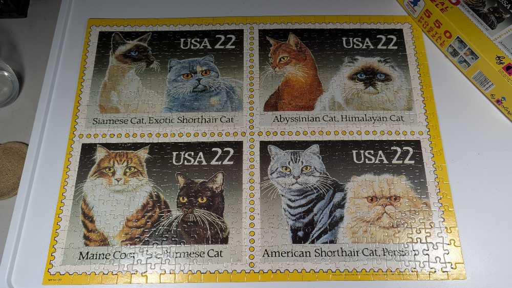 Cat Stamps - Colorforms puzzle collectible [Barcode 029101005639] - Main Image 2