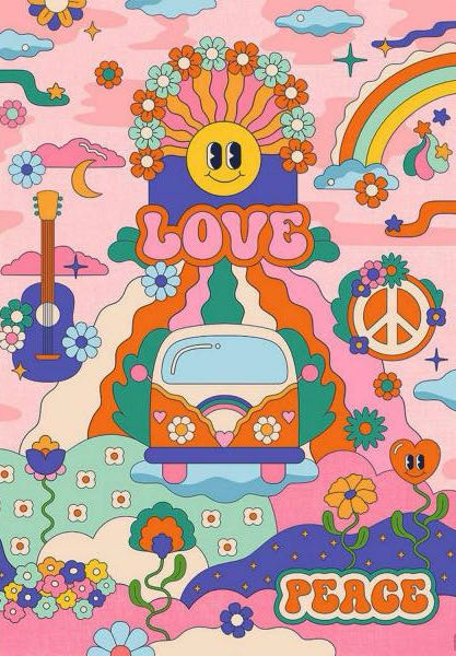 Hippie style SOLD - Ravensburger/Nathan puzzle collectible [Barcode 4005555014430] - Main Image 2