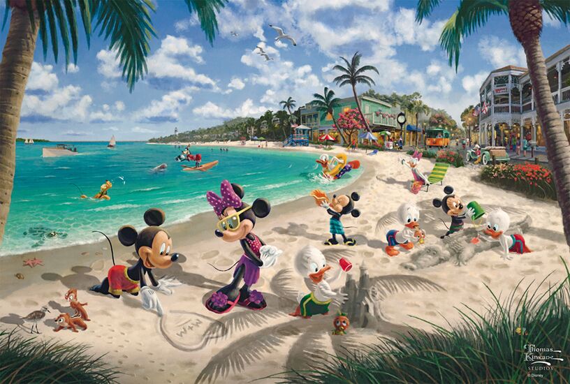 Mickey And Minnie In Florida - Schmidt Spiele puzzle collectible [Barcode 4001504565596] - Main Image 2