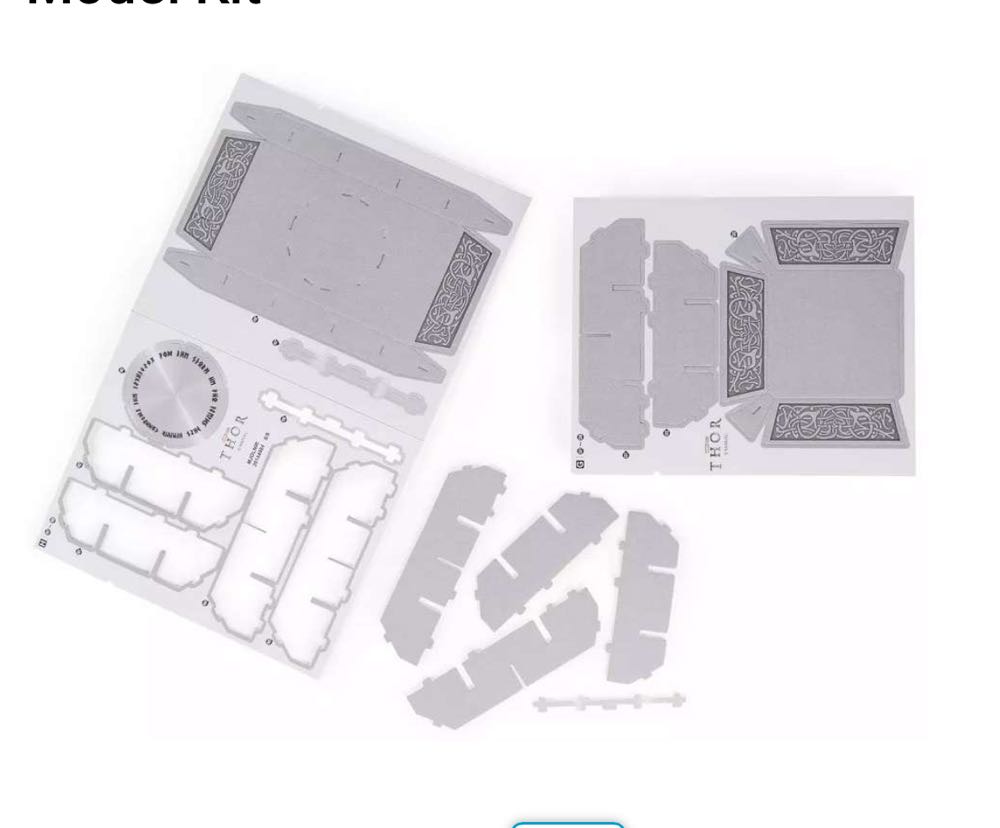 Mjolnir Thor Hammer 3d Puzzle Model Kit With Stand 87 Pcs | Thor Desk Decor | Building Toys | 3d Puzzles For Adults & Teens 12 - 4D Build puzzle collectible [Barcode 778988505120] - Main Image 3