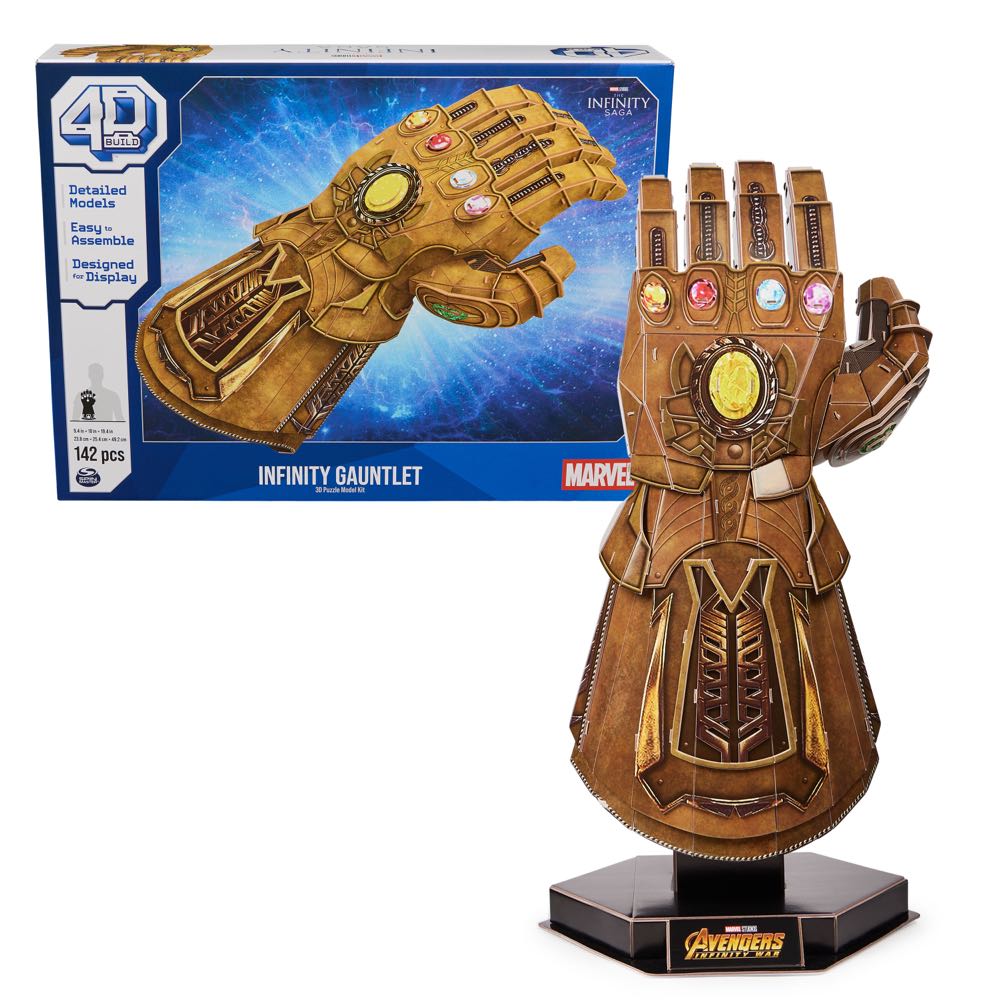 Infinity Gauntlet 3d Puzzle Model Kit With Stand 142 Pcs | Thanos Desk Decor | Building Toys | 3d Puzzles For Adults & Teens 12 - 4D Build puzzle collectible [Barcode 778988505045] - Main Image 2
