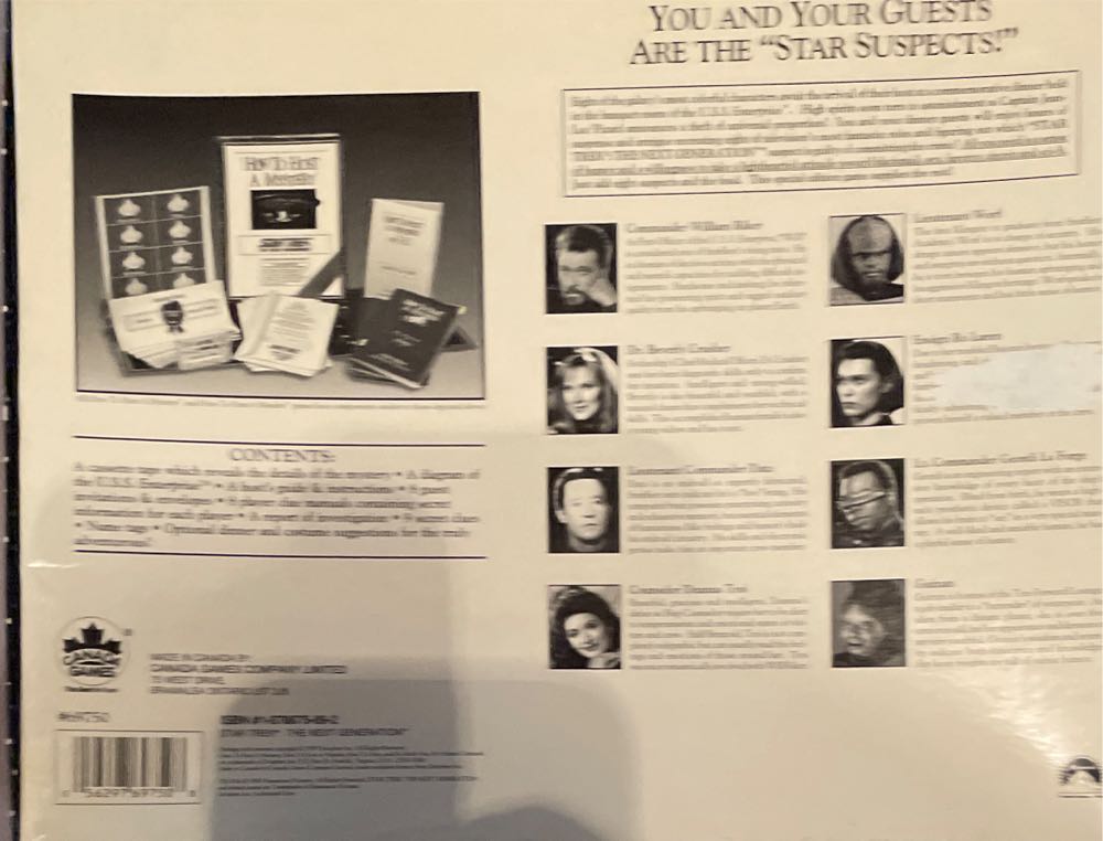 Star Trek How To Host A Mystery Murder Party Game The ...  puzzle collectible [Barcode 056297697508] - Main Image 2