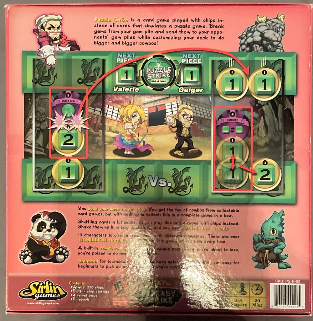 Strike Bag Of Chips Strategy Card Board Game Sirlin Games Sirlin Boardgame  puzzle collectible [Barcode 853183002145] - Main Image 2