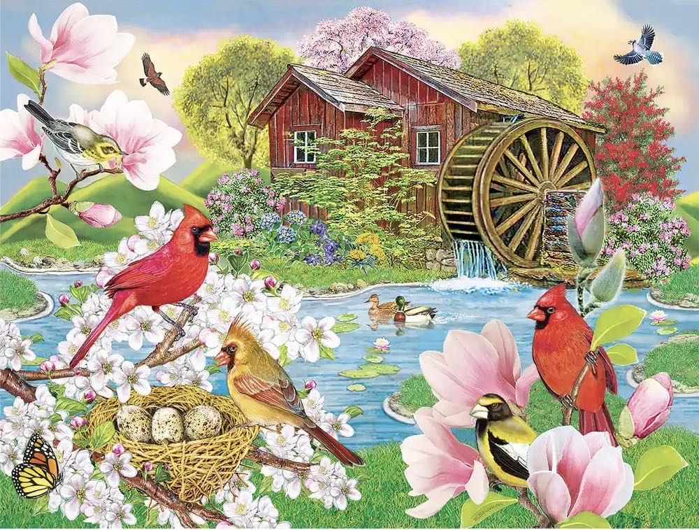 Spring At The Mill Pond (UV) 🧩 - Bits And Pieces puzzle collectible - Main Image 2