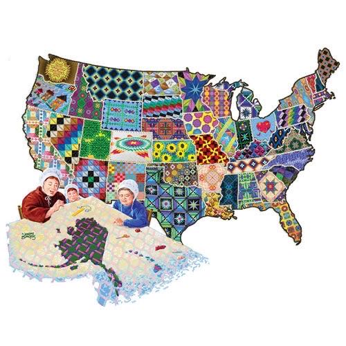 An American Quilt 🟦 - SunsOut puzzle collectible [Barcode 0796780959927] - Main Image 2