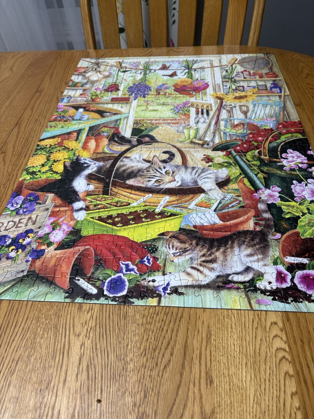 Potting Shed Cats - Cobble Hill puzzle collectible [Barcode 625012451154] - Main Image 3