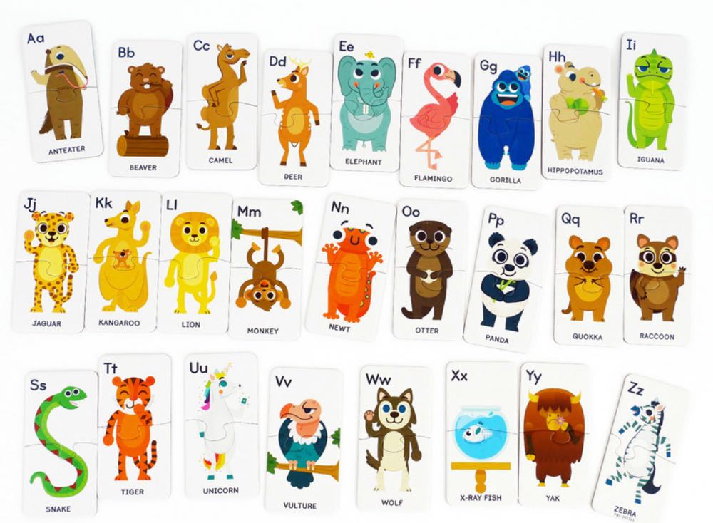 ABC Animals- 26 Preschool Learning Puzzles - Chuckle & Roar puzzle collectible [Barcode 079346623143] - Main Image 3