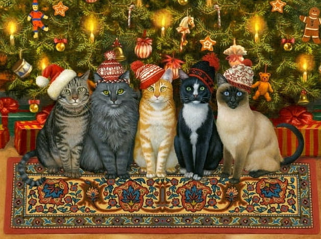 Cats In Christmas Hats Agnes €12.09 SCANNEN  puzzle collectible - Main Image 2