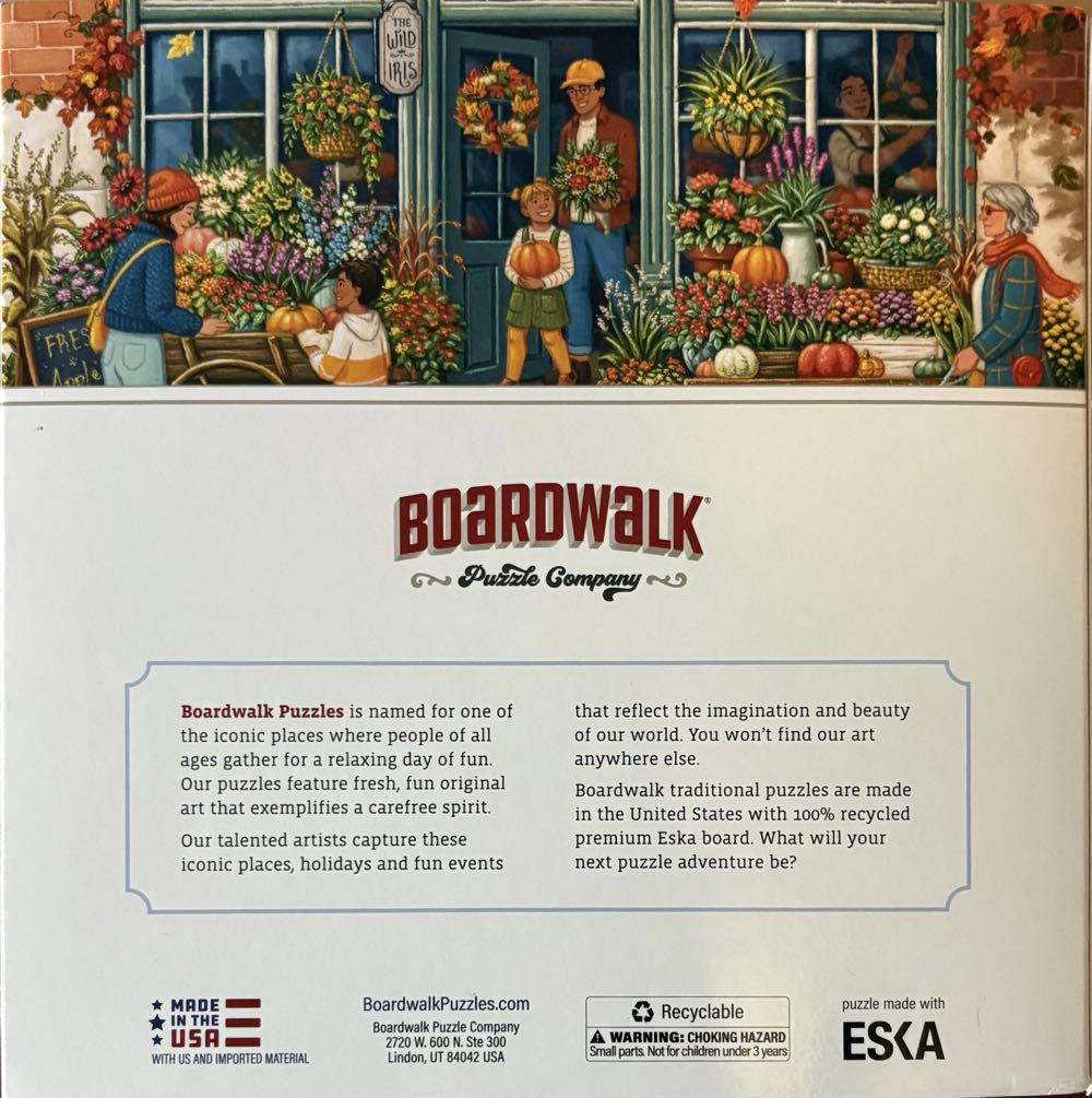 Flower Shop - Boardwalk Puzzle Company puzzle collectible [Barcode 671095006378] - Main Image 3