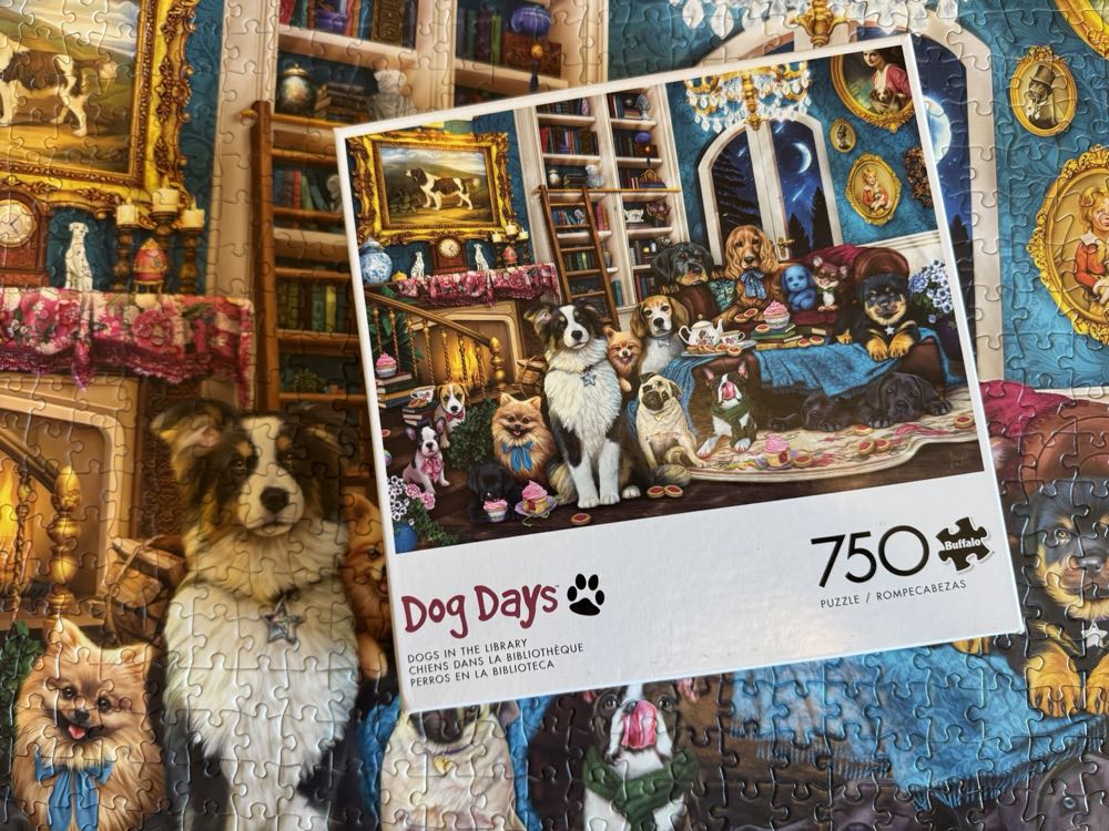 Dog Days:  Dogs In The Library - Buffalo Games puzzle collectible - Main Image 2