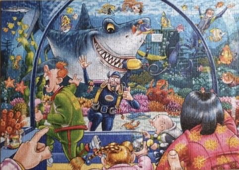 Antics Aquarium 🟦 - Jumbo Wasgij puzzle collectible [Barcode 8721017604068] - Main Image 3