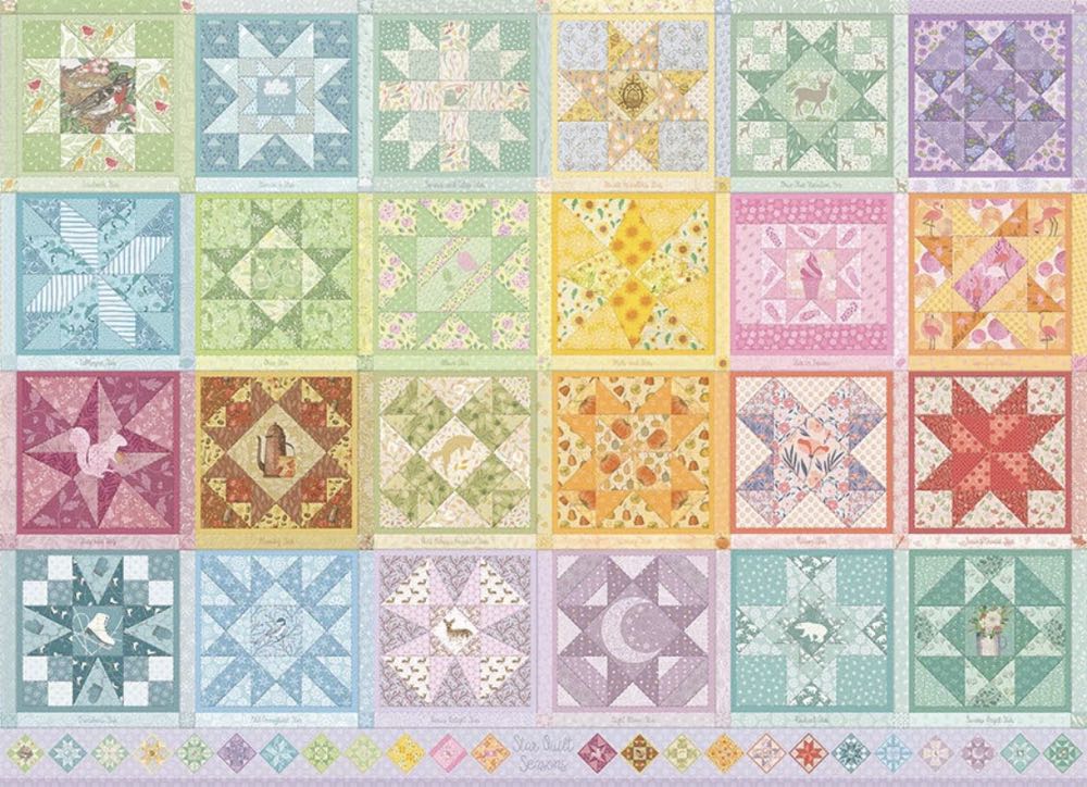 Star Quilt Seasons - Cobble Hill puzzle collectible [Barcode 625012400534] - Main Image 2