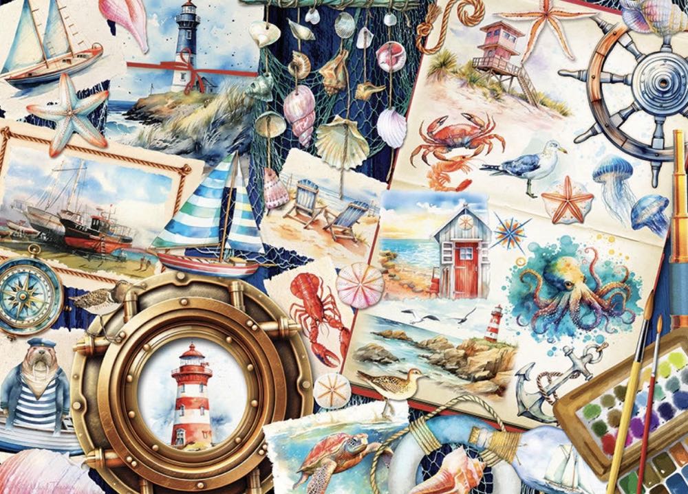 Seashore Sketchbook - Cobble Hill puzzle collectible [Barcode 625012403085] - Main Image 2