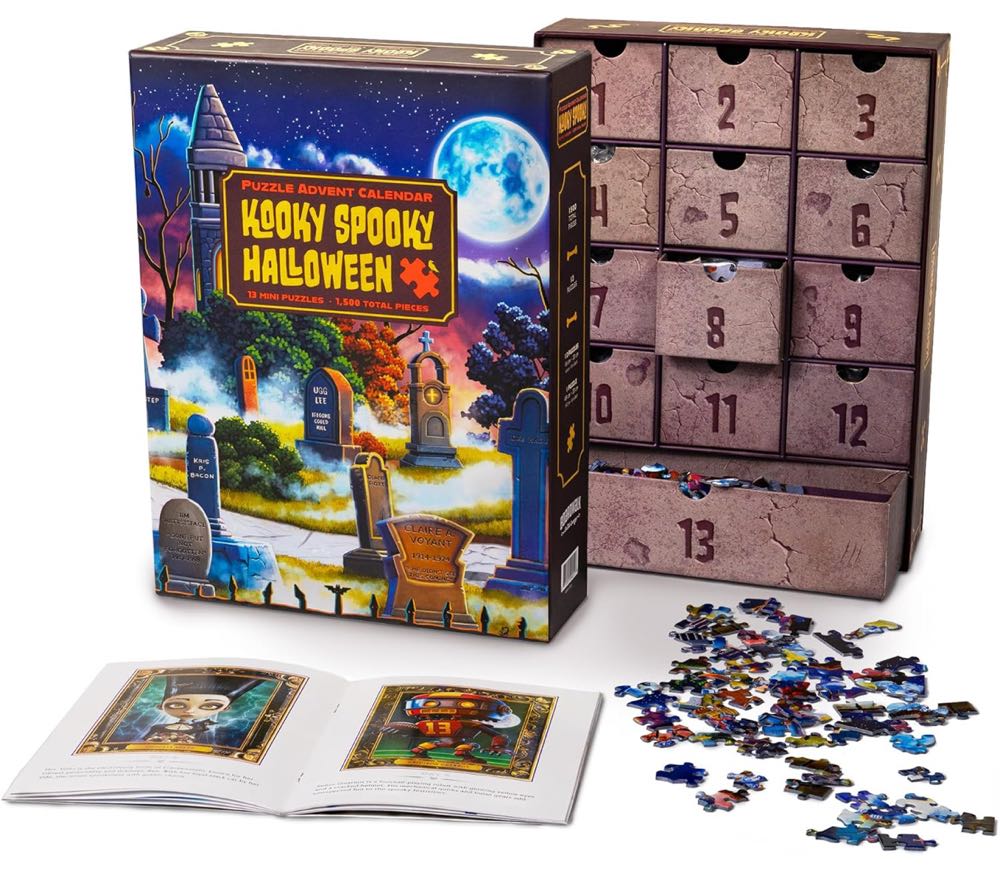 Kooky Spooky Halloween Advent Calendar - Boardwalk Puzzle Company puzzle collectible [Barcode 671095990516] - Main Image 2