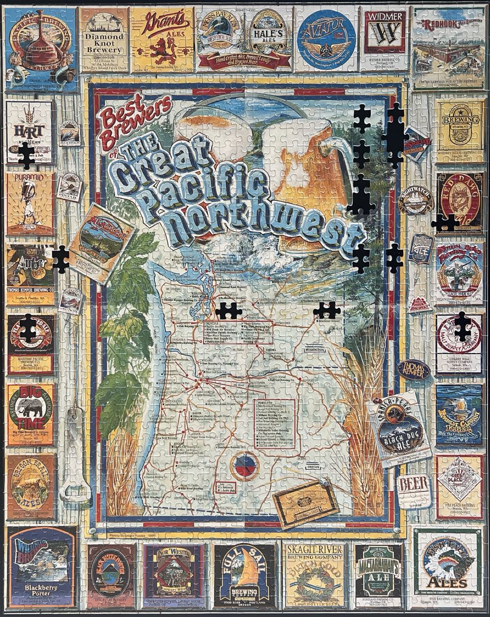 Best Brewers Of The Great Pacific Northwest - 1055, 4/7/26 - White Mountain Puzzles puzzle collectible [Barcode 724819247257] - Main Image 2