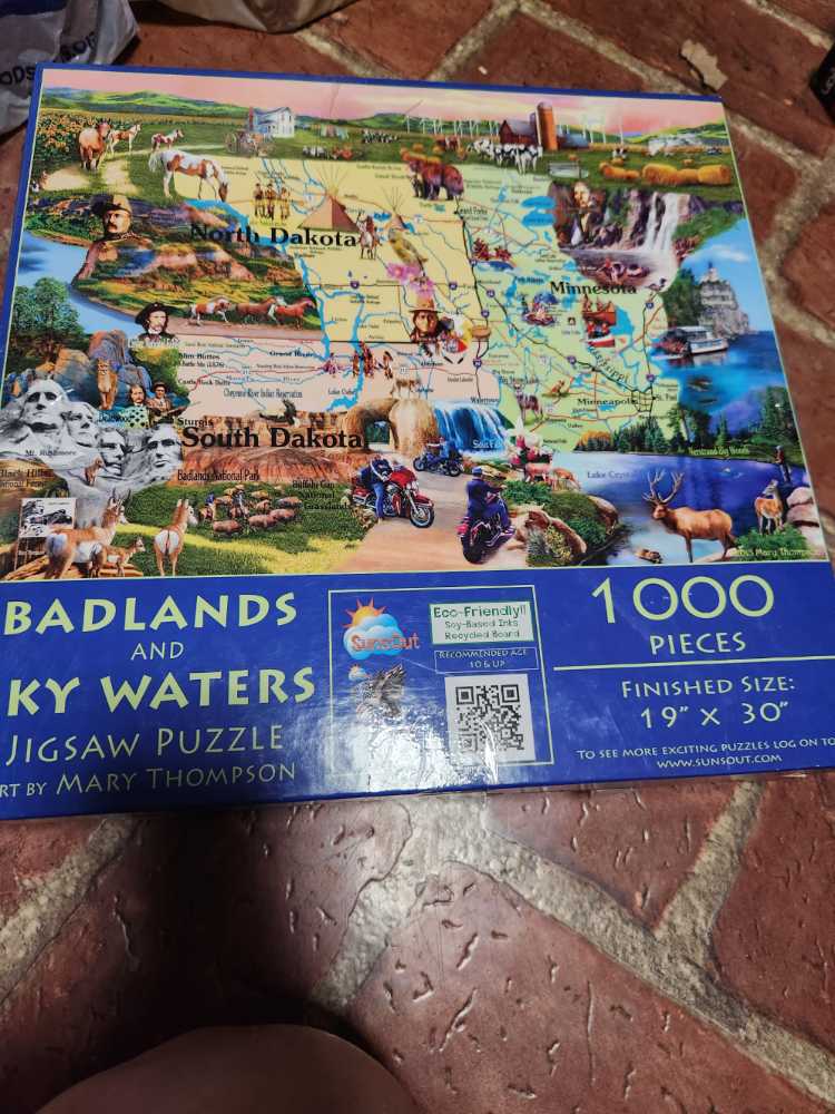 Badlands And Sky Waters - SunsOut puzzle collectible [Barcode 796780582514] - Main Image 2