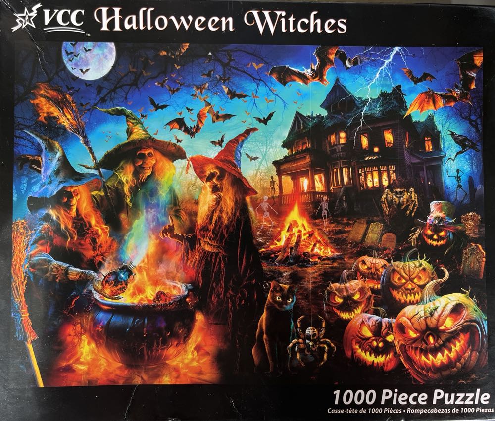 Halloween Witches ✅ - Vermont Christmas Company puzzle collectible [Barcode 819273025265] - Main Image 2